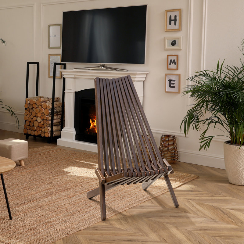 Red Barrel Studio® Jahvion Eucalyptus Wooden Folding Portable